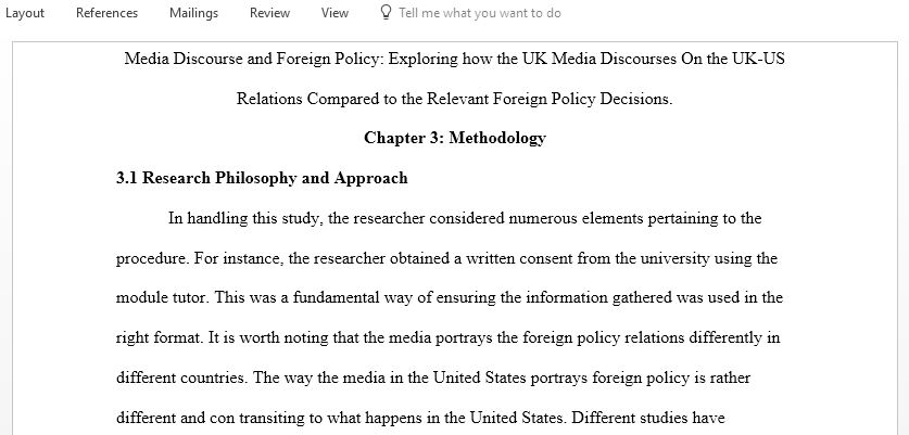 Exploring how the UK Media Discourses On the UK-US Relations Compared to the Relevant Foreign Policy Decisions