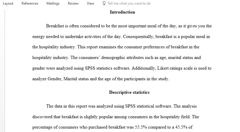 Hospitality Consumer Preference Survey