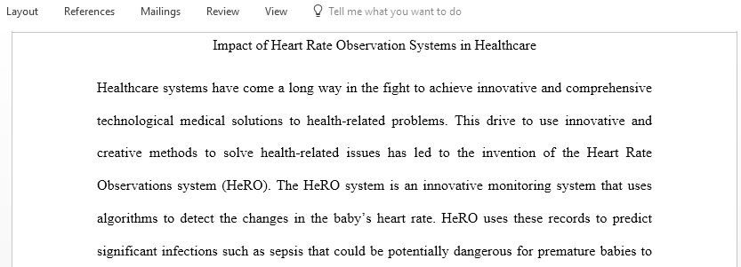 Impact of Heart Rate Observation Systems in Healthcare