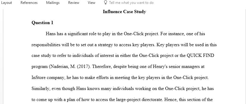 Influence Case Study