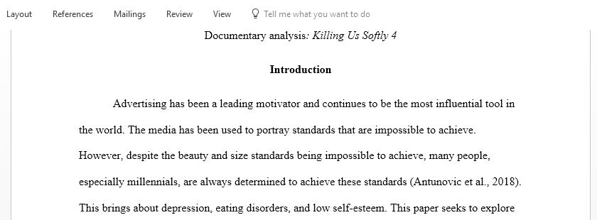 Killing Us Softly 4 Documentary analysis