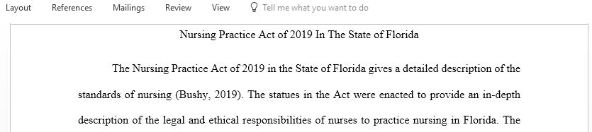 Nurse Practice Act in Your State