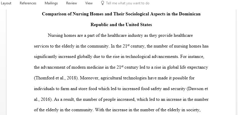 Nursing homes in the Dominican republic and their taboos pros and cons compared to the US
