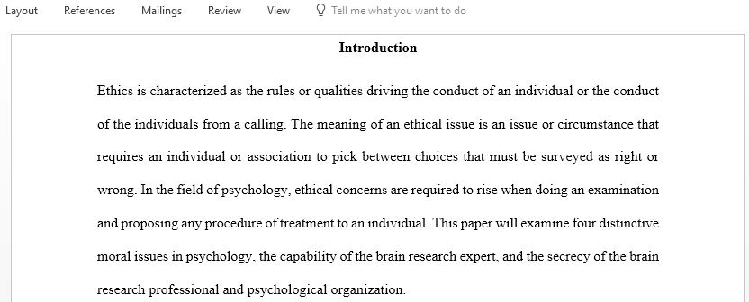 Psychological Code of Conduct and Ethical Standards