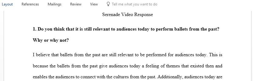 Serenade Video Response