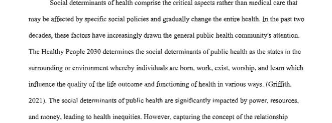 Social Determinants of Health
