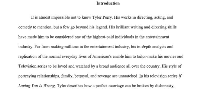 Write  a research paper containing Tyler Perry as the director