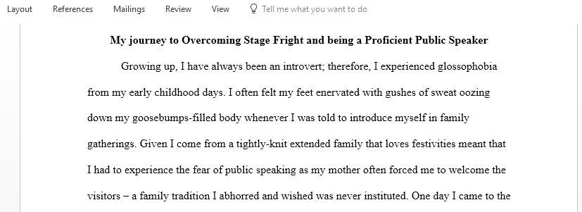Write three short narrative essays the first short essay will be about one personal experience with ethos