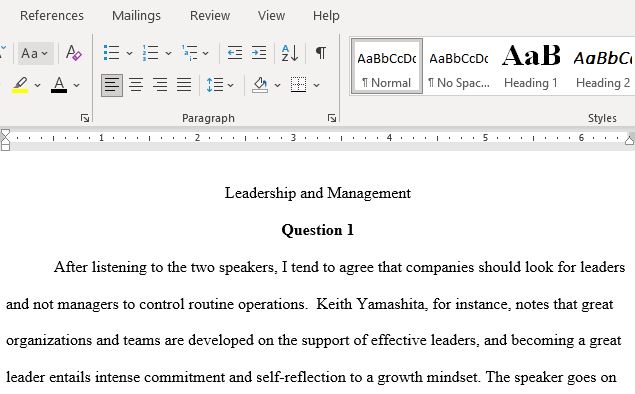 After Viewing Both Tedx Talks Do You Agree or Disagree with The Speakers' Assertions on Leadership and Managing