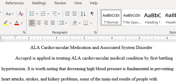 Alpha-linolenic Acid  Cardiovascular Medication and Associated System Disorder
