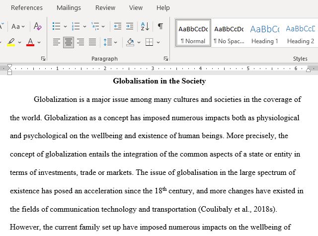 Assess The Effects of Economic Globalization to Your Family