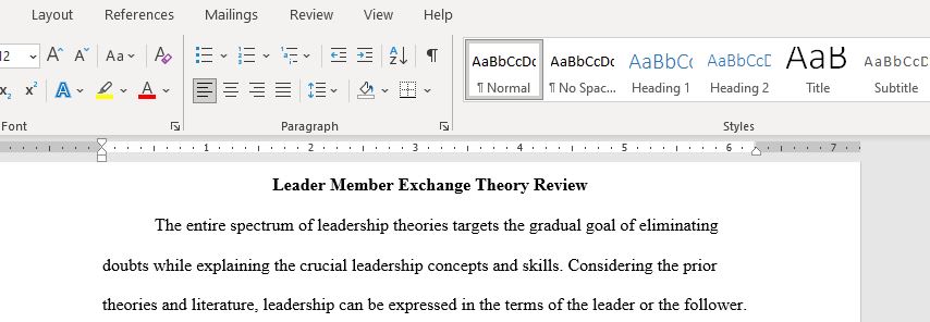 Book Review for Chapter 7 Leader Member Exchange Theory 