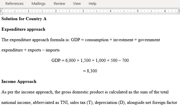 Calculate The Gross Domestic Product By Using Both Formulas The Expenditure Approach And The Income Approach