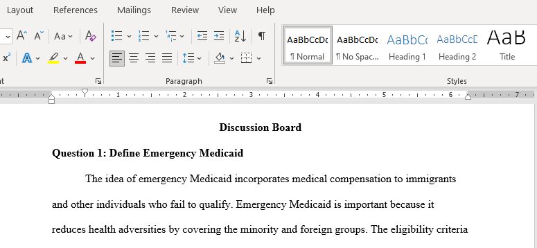 Defining Emergency Medicaid