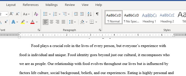 Food Identity Essay