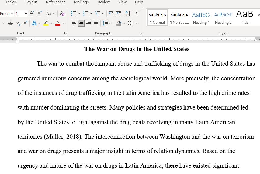 Midterm Exam Essay on What happened to the US -led War on Drugs in Latin America after the terrorist events of 9 11