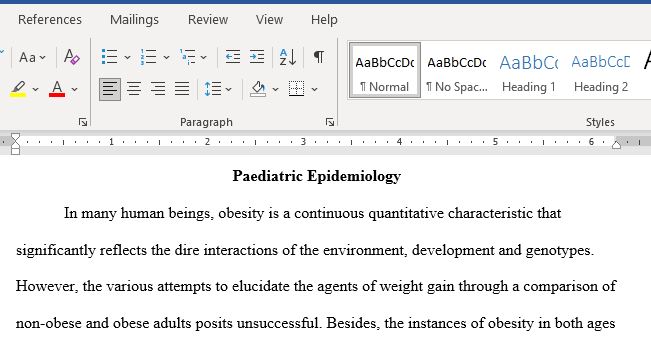 Pediatric Epidemiology