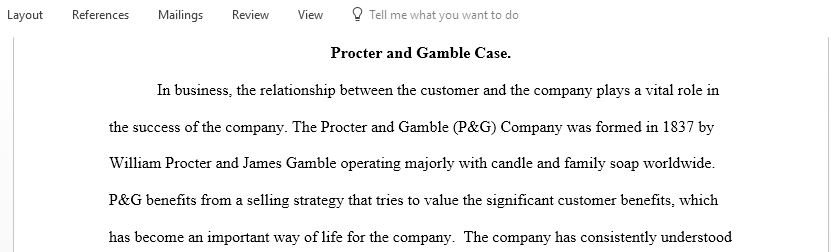 Procter and Gamble case study