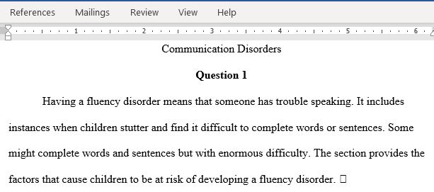 What Are Some Factors That May Cause a Child to Be at Risk for Developing a Fluency Disorder