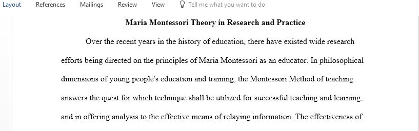 What does research say about Maria Montessori