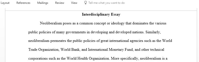 What is neoliberalism