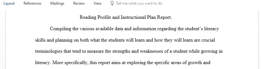 Work with a student in second through fourth grade to determine his or her strengths and areas of growth in literacy