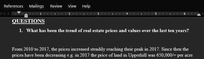 An Investigation into The Stagnating Property Prices and Values in Kenya A Case Study of Properties Within Nairobi County for Real Estate
