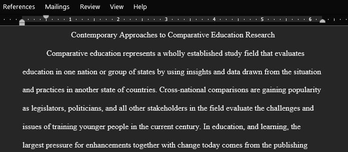 Contemporary Approaches to Comparative Education Research 