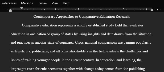 Contemporary Approaches to Comparative Education Research 