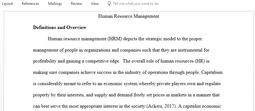 Critically evaluate if it is possible for good employers to have ethical HRM policies in the context of a capitalist economic system