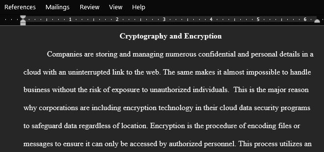 Cryptography and Encryption