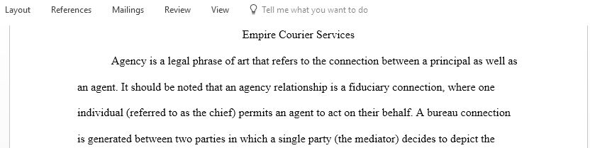 Define agency and how an agency relationship is created