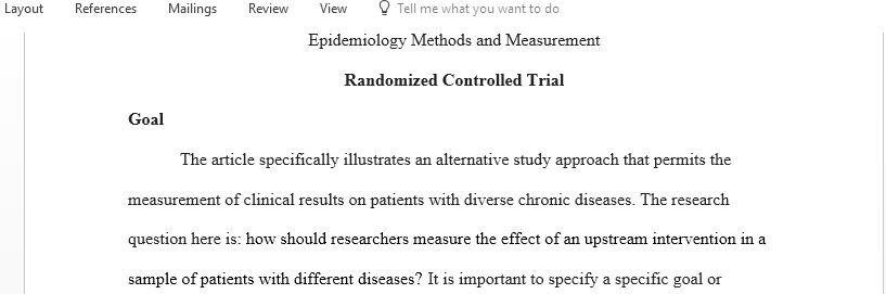 Epidemiological Methods and Measurements