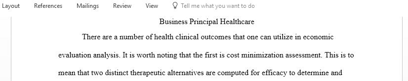 Identify the major types of health outcomes that can be used in economic evaluation analysis