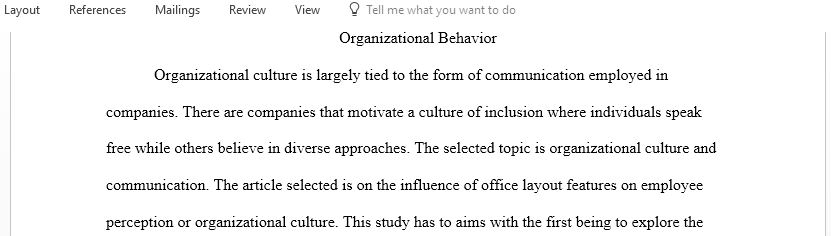 Organizational Behavior