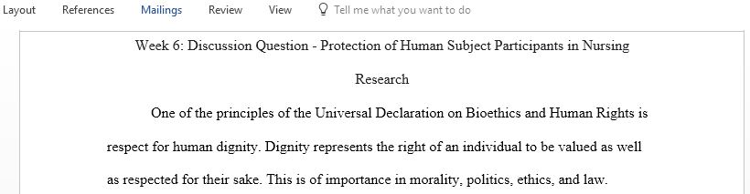 Protection of Human Subject Participants in Nursing Research