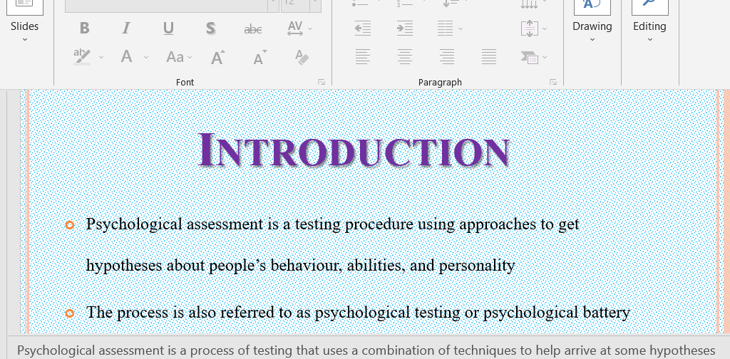 Psychological assessment