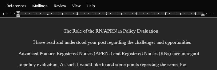  The Role of Advanced Practice Registered Nurses and Registered Nurses in Policy Evaluation