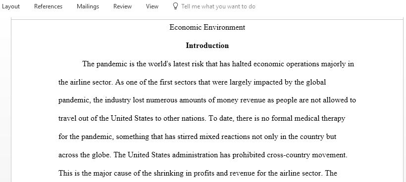 The impact of the Covid-19 pandemic on an industry or sector of your choice