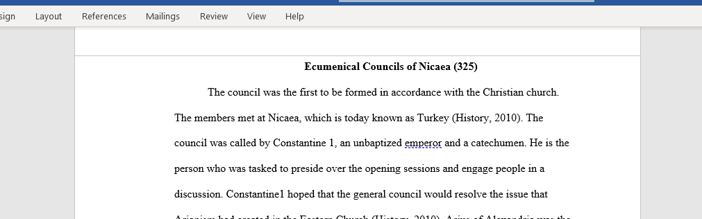 Ecumenical Councils of Nicaea (325)