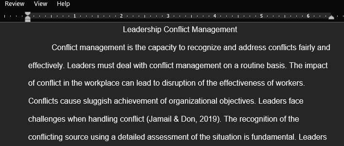 Leadership conflict management