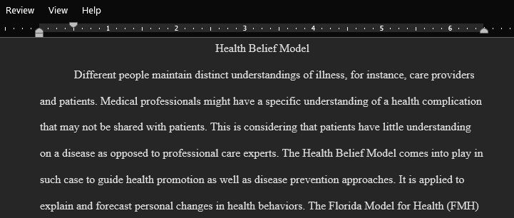 Utilizing the Health Belief Model 